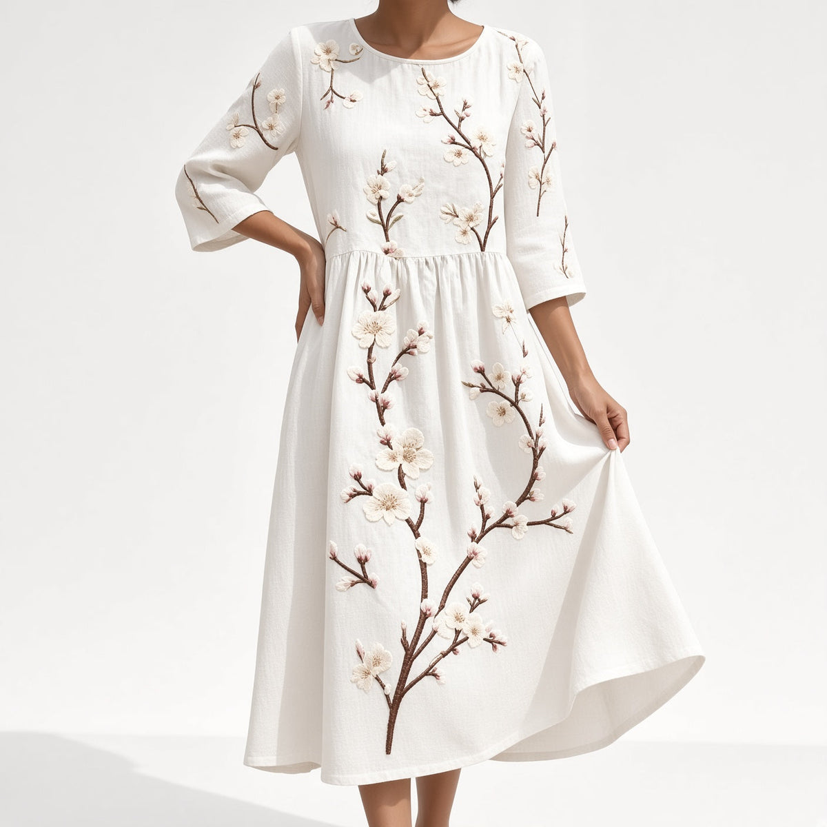 Éloravie — Vestido bordado fluido para el verano