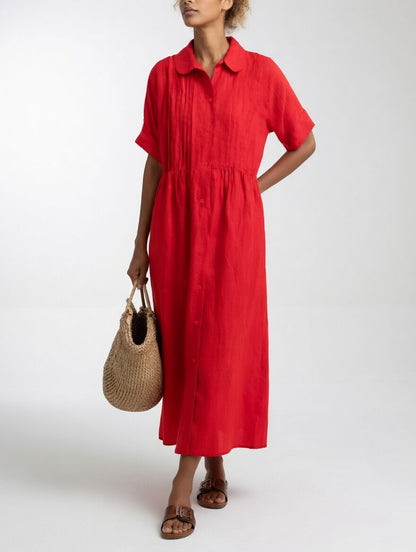 Lysandra — Vestido camisero fluido de verano