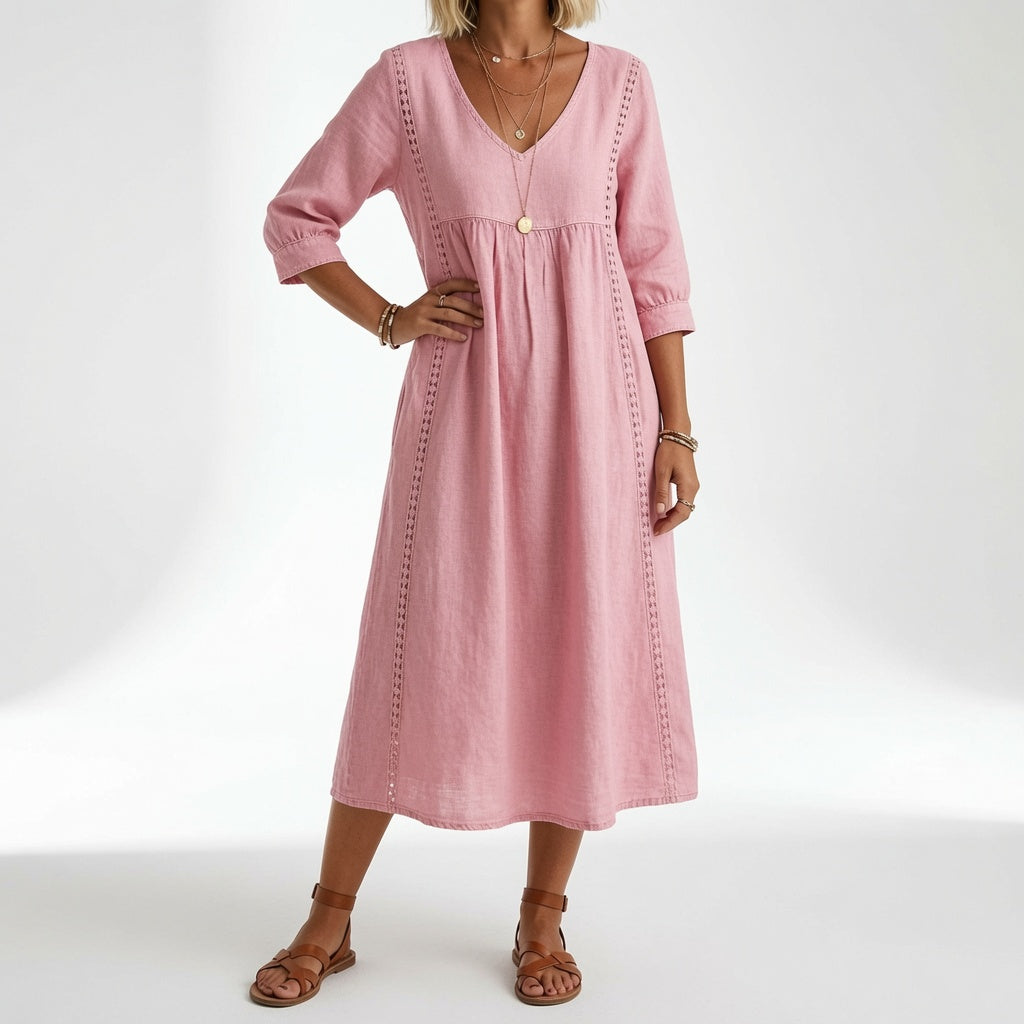 Éléonisse — Vestido midi fluido elegante