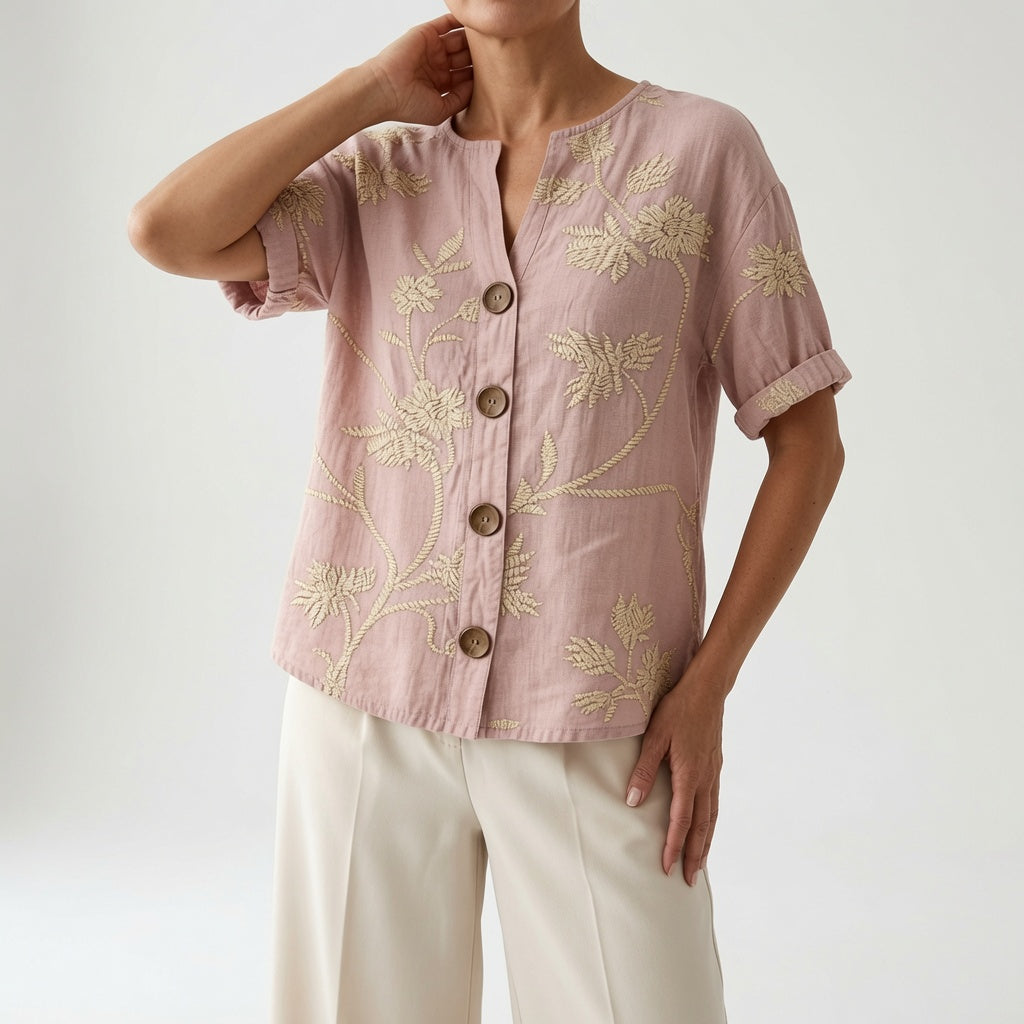 Loréssine — Blusa floral elegante y cómoda