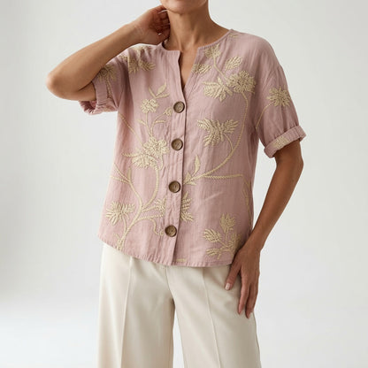 Loréssine — Blusa floral elegante y cómoda