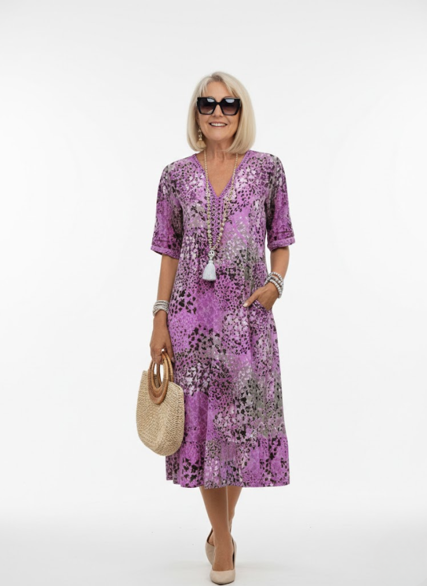 Florentine — Vestido midi floral elegante