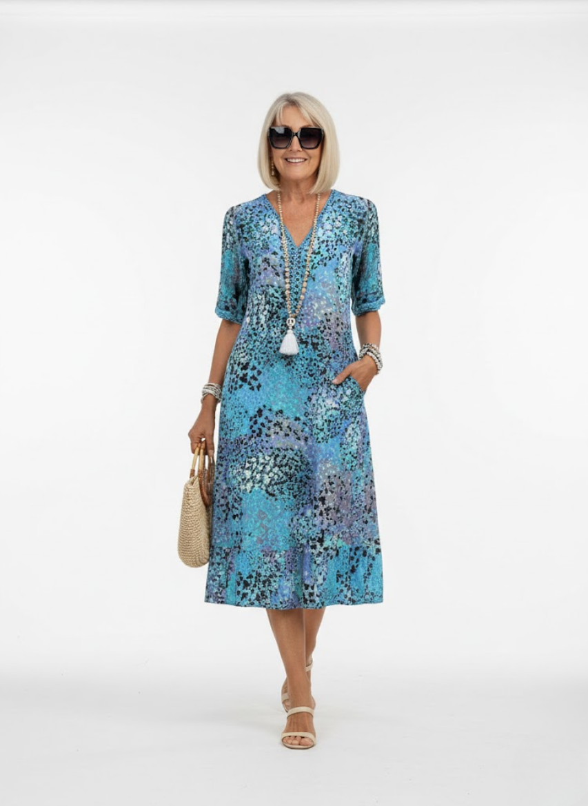 Florentine — Vestido midi floral elegante