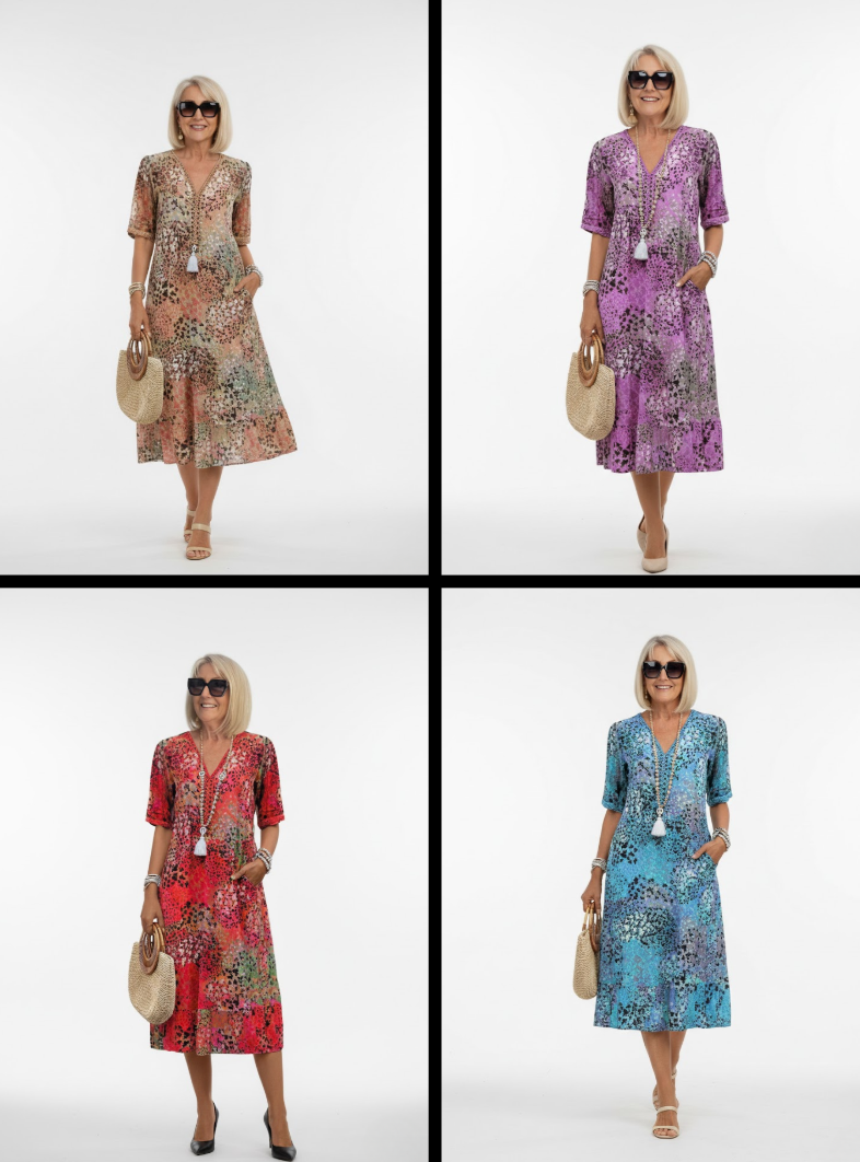 Florentine — Vestido midi floral elegante