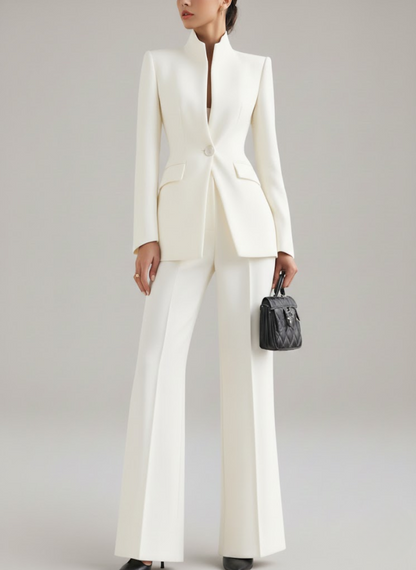 Dominique — Traje de pantalón azul marino elegante