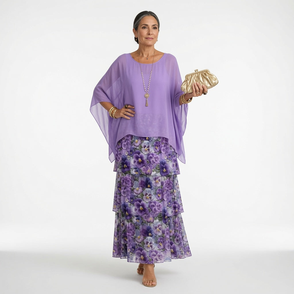 Élyssane — Vestido bohemio con volantes elegante