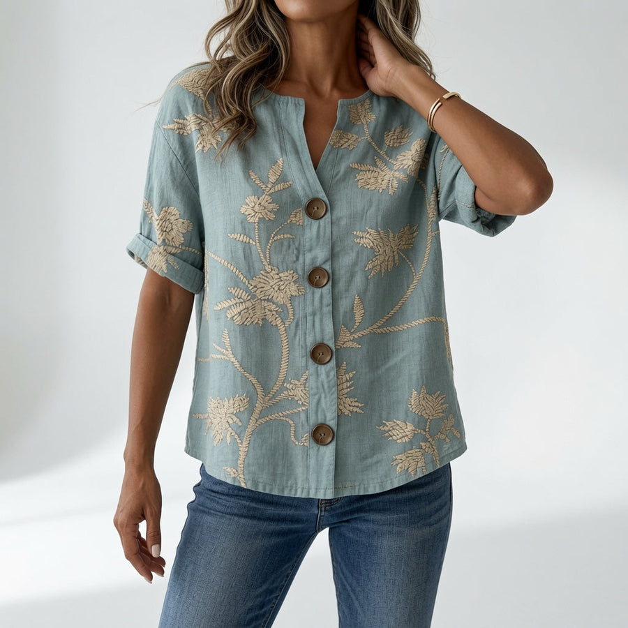 Loréssine — Blusa floral elegante y cómoda