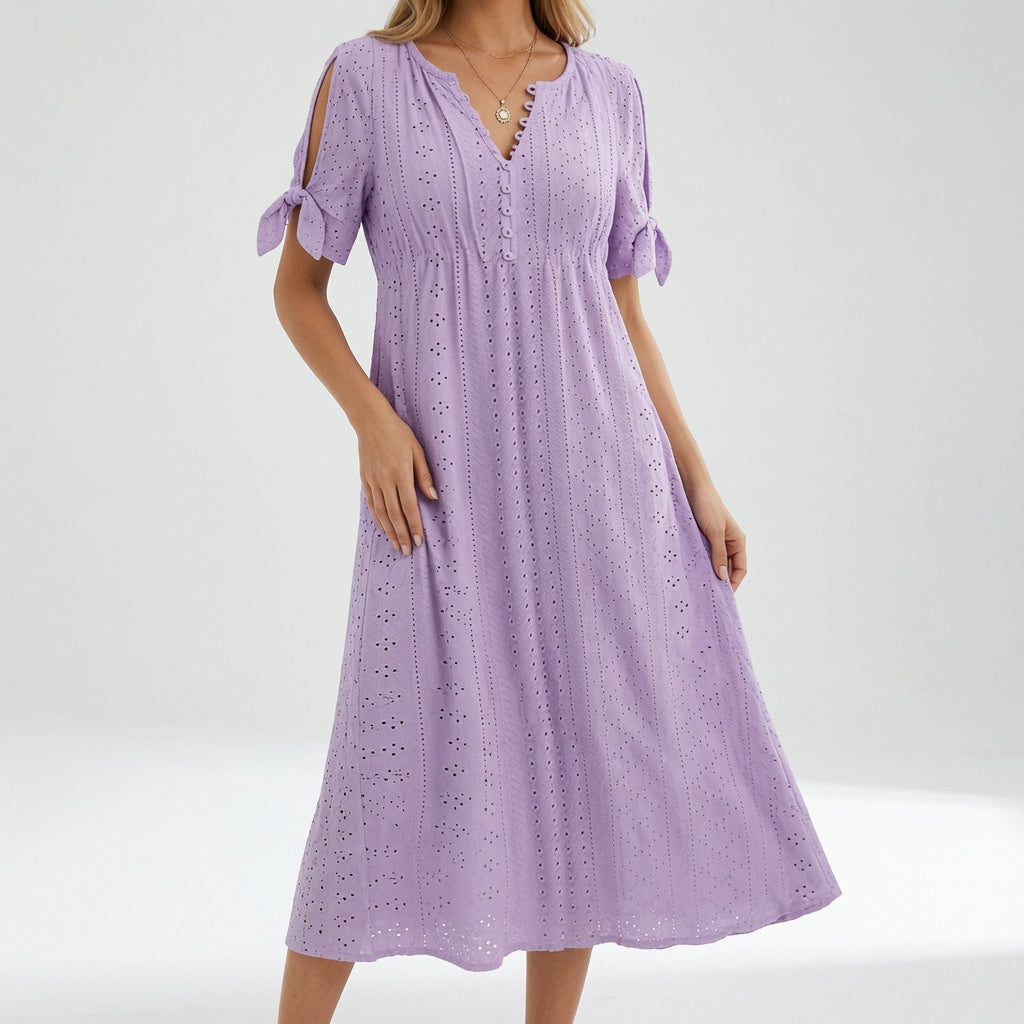 Lorélia — Vestido bohemio bordado de verano