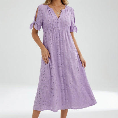 Lorélia — Vestido bohemio bordado de verano