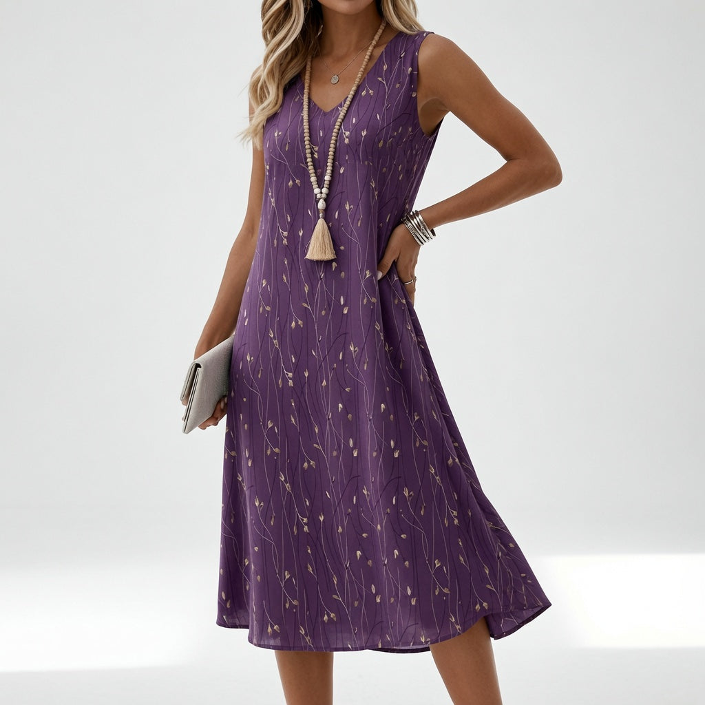 Élyssiane — Vestido fluido estampado de verano