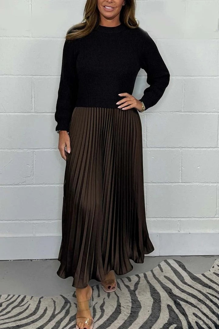 Claudine — Vestido de punto plisado elegante y cómodo