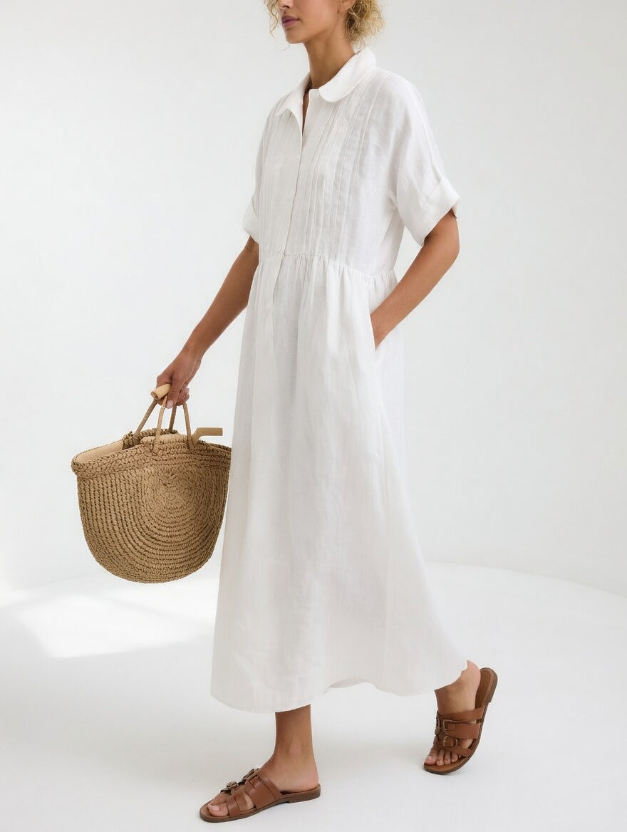 Lysandra — Vestido camisero fluido de verano