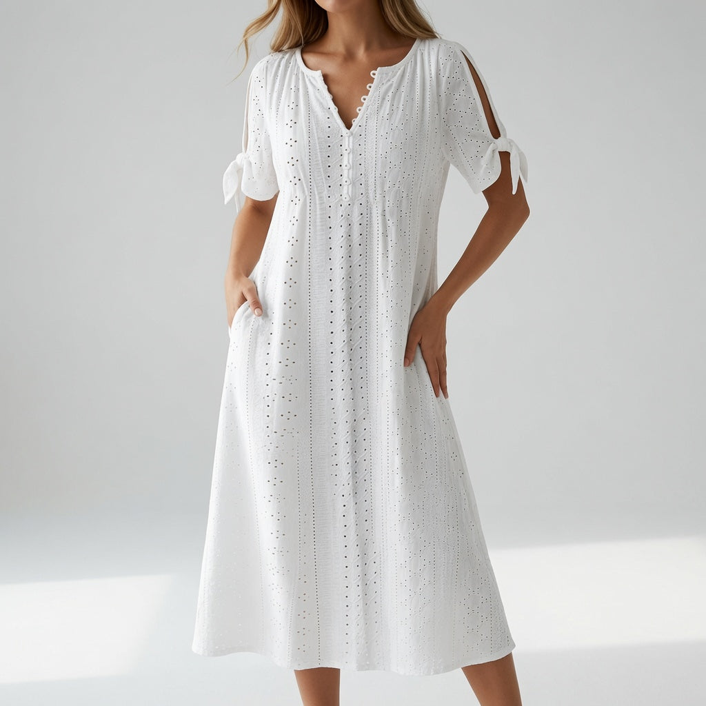 Lorélia — Vestido bohemio bordado de verano