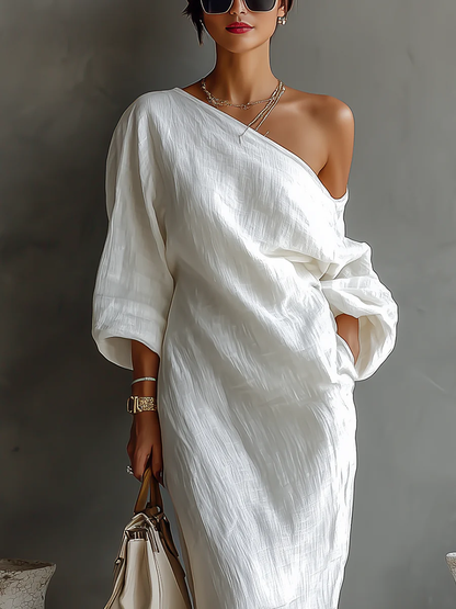 Livia — Vestido asimétrico fluido elegante