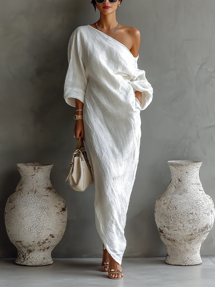 Livia — Vestido asimétrico fluido elegante