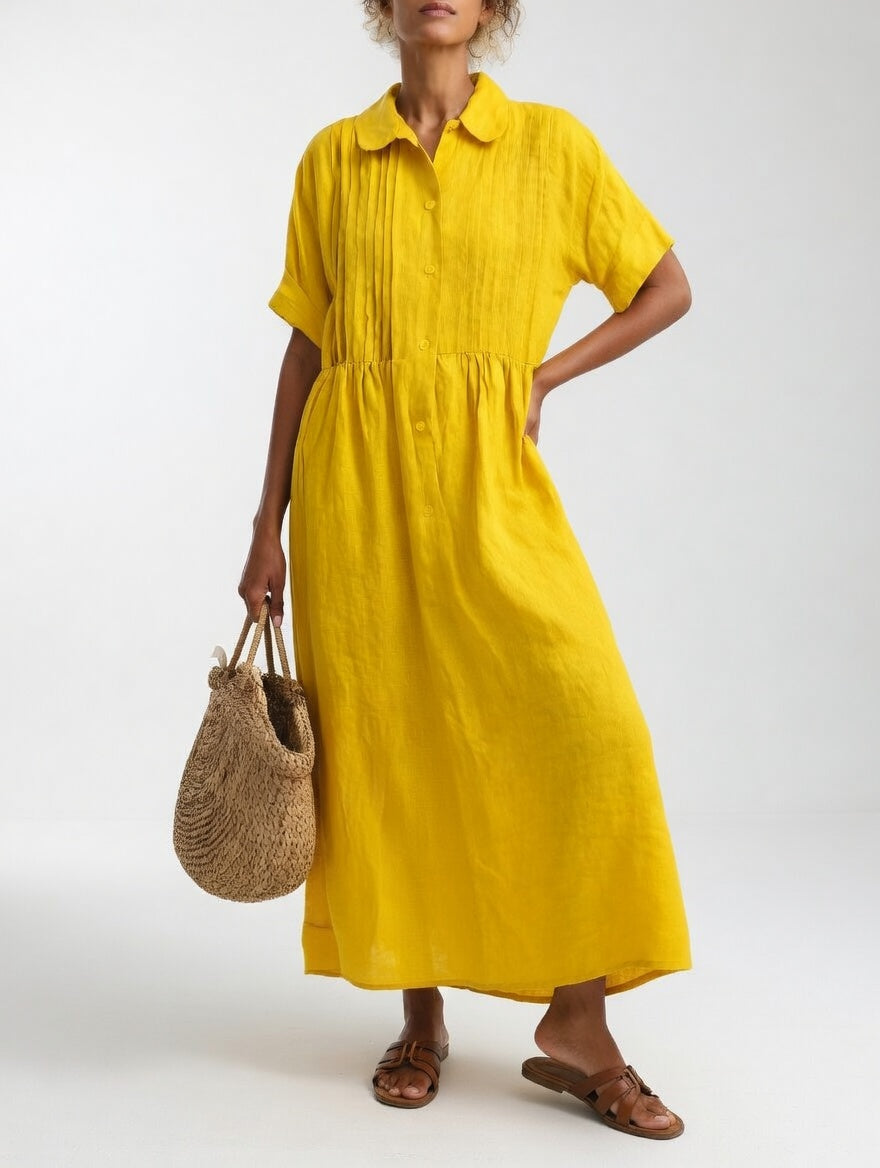 Lysandra — Vestido camisero fluido de verano