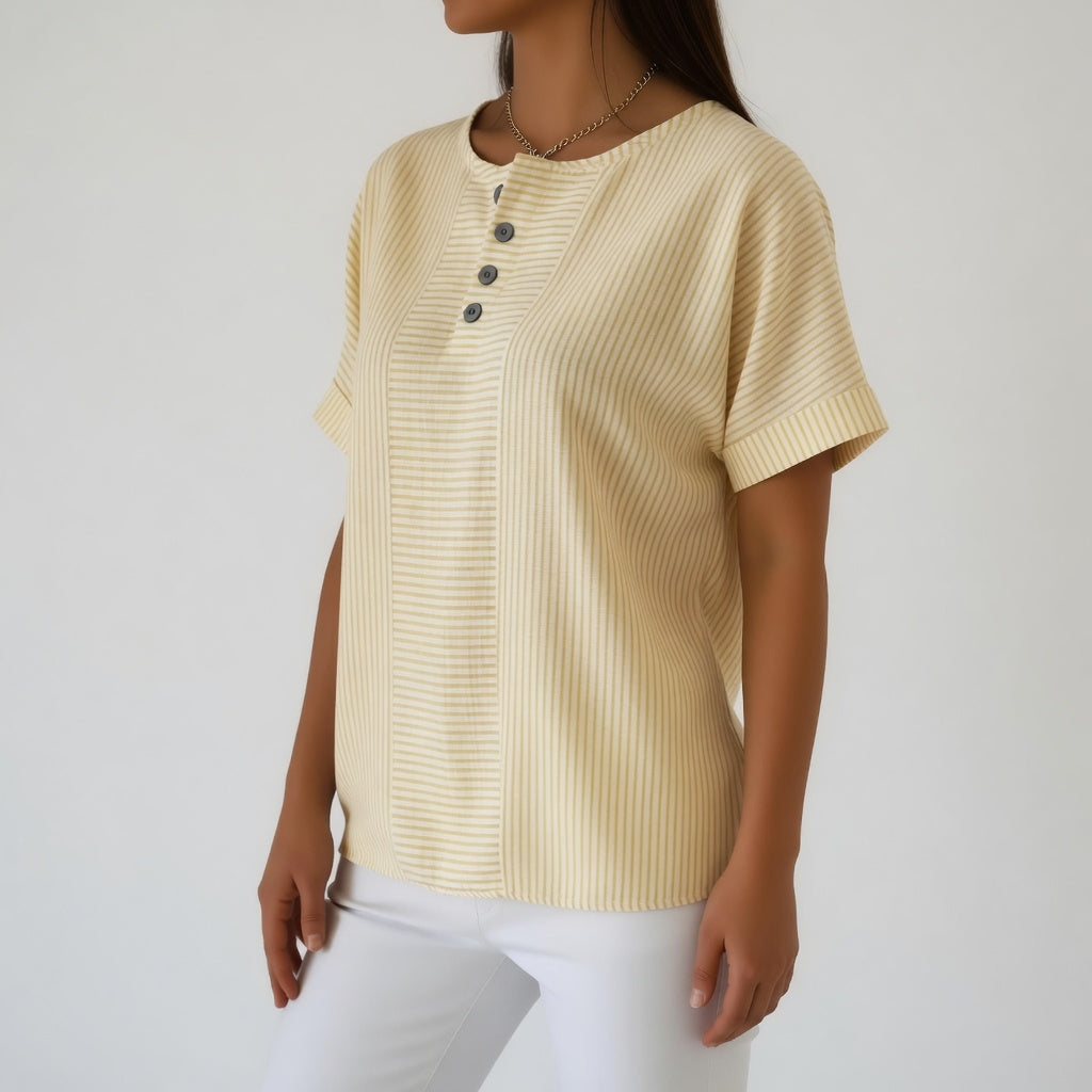 Sorène — Blusa de lino con rayas