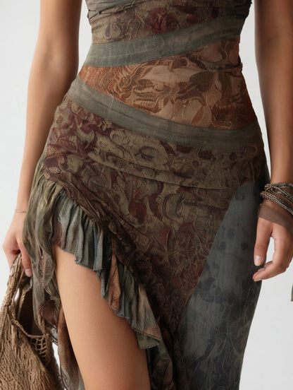 Aurélysse — Vestido asimétrico bohemio elegante