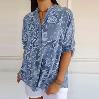 Coralie — Blusa elegante con estampado refinado