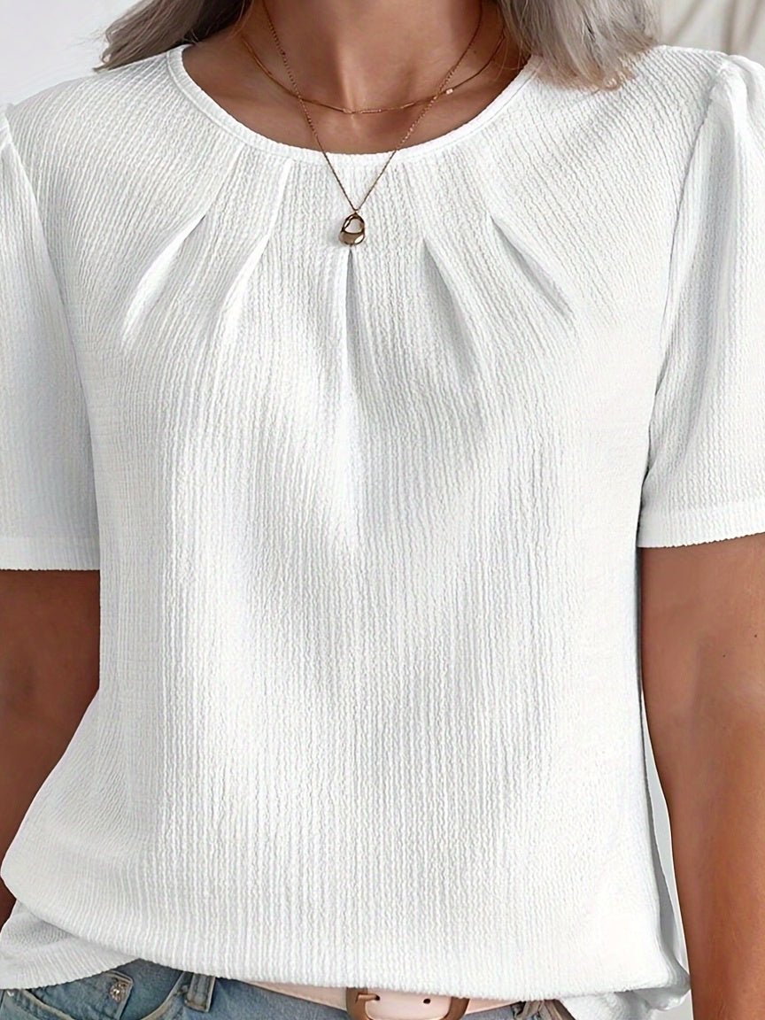 Noémie — T-shirt elegante con textura sutil