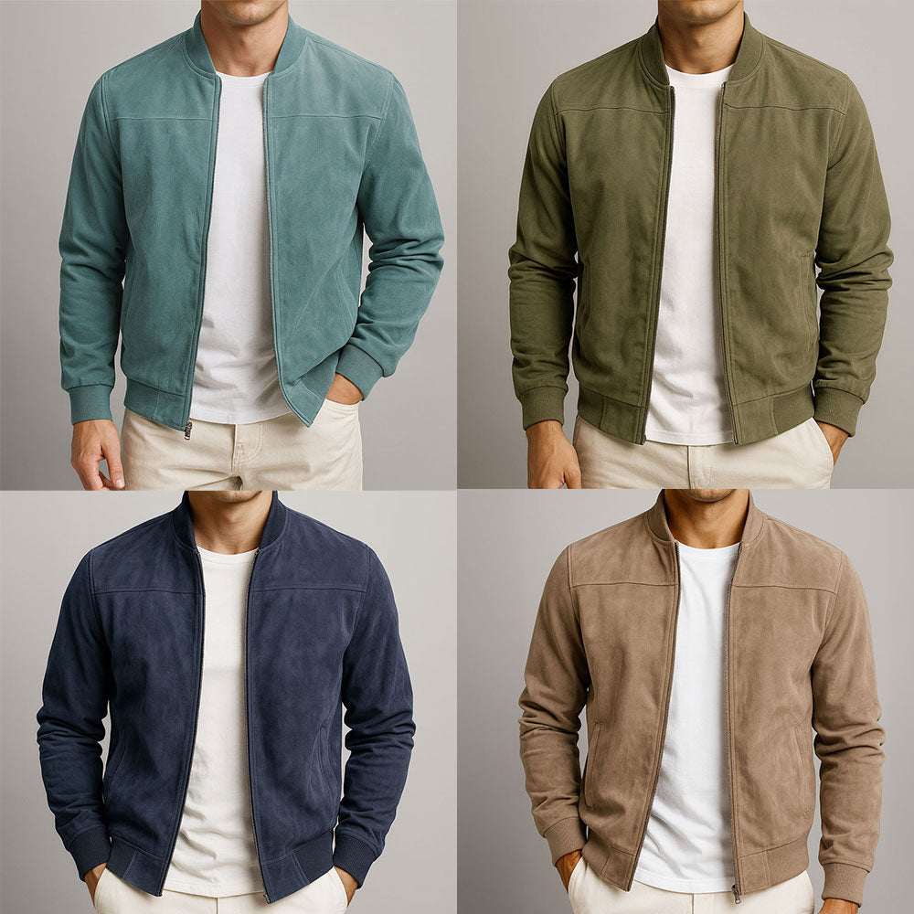 Marceaux — Chaqueta de ante auténtico para hombre
