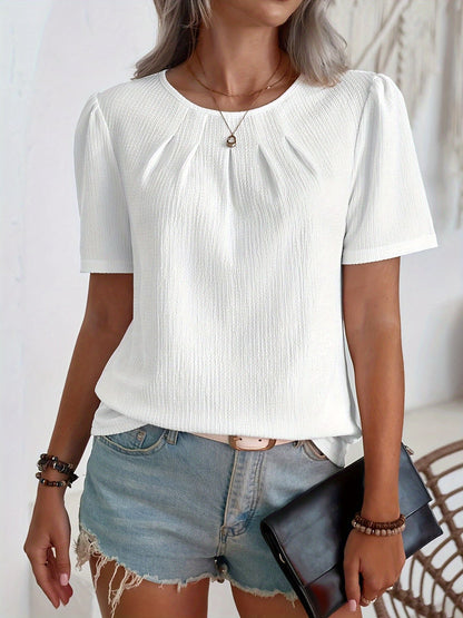 Noémie — T-shirt elegante con textura sutil