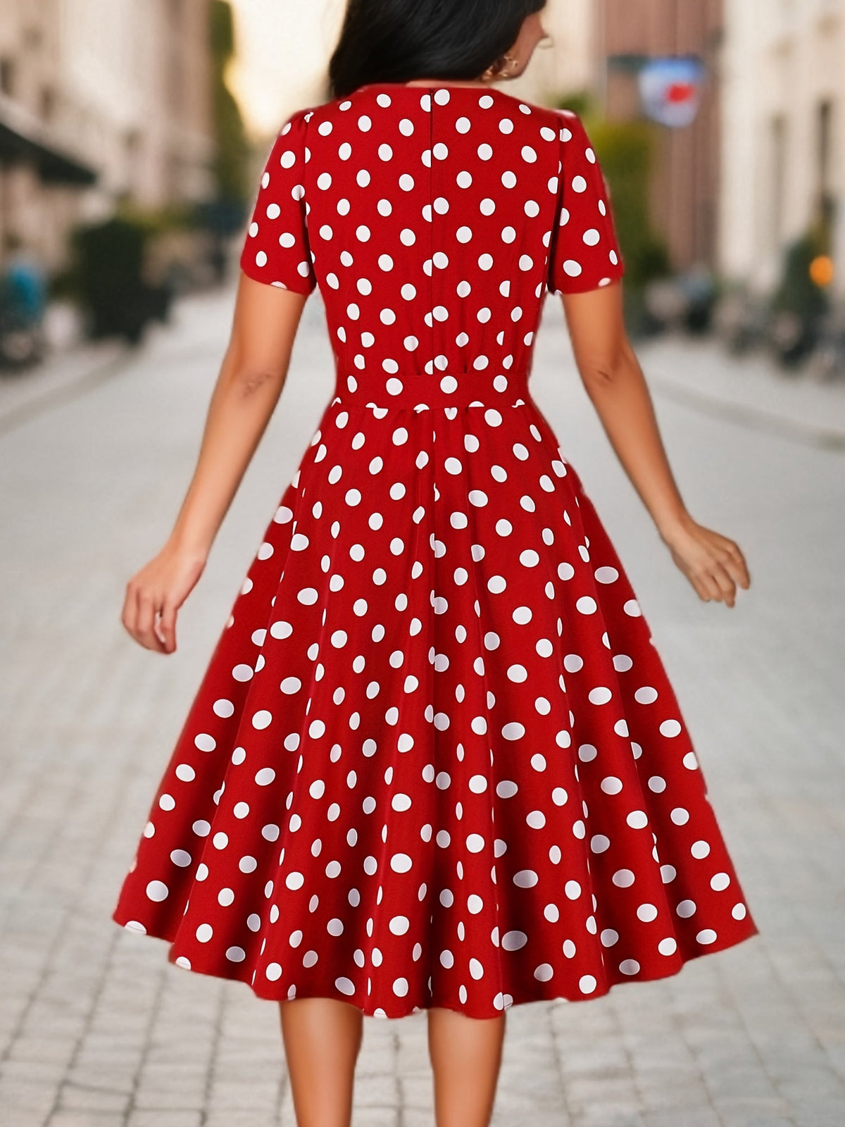 Marguerite — Vestido de lunares elegante y cómodo
