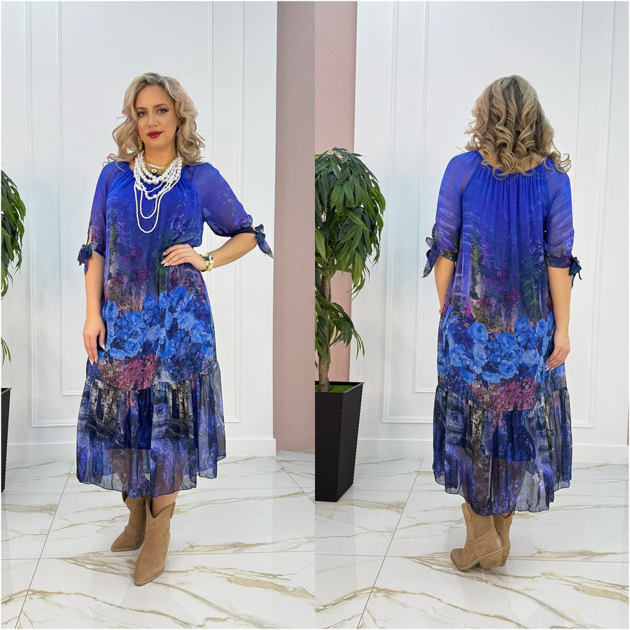 Clémence — Vestido largo floral elegante