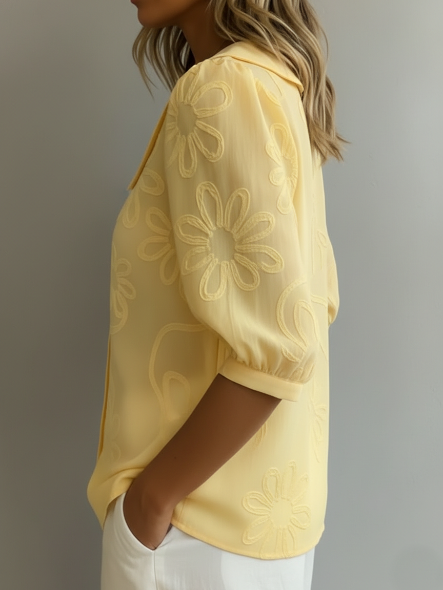 Aurélie — Blusa ligera floral de elegancia natural