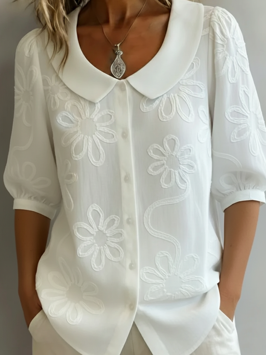 Aurélie — Blusa ligera floral de elegancia natural