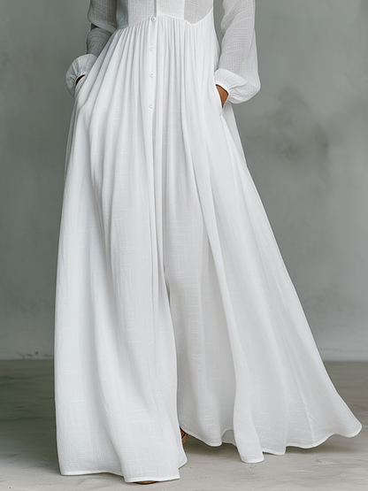Élisa — Vestido maxi minimalista elegante
