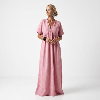 Azurine — Vestido maxi fluido y vibrante