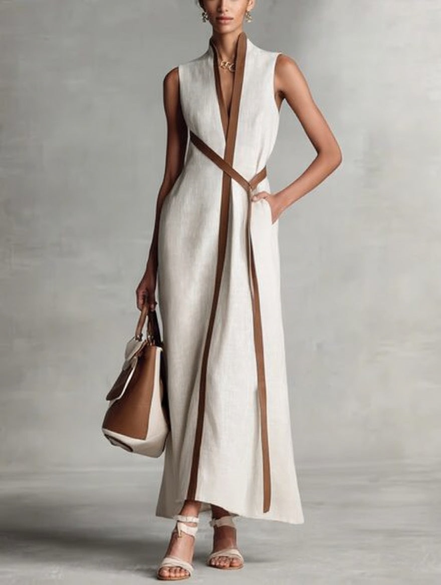 Éléonore — Vestido largo elegante con silueta estructurada