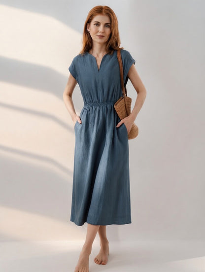 Lina — Vestido de lino fluido y elegante