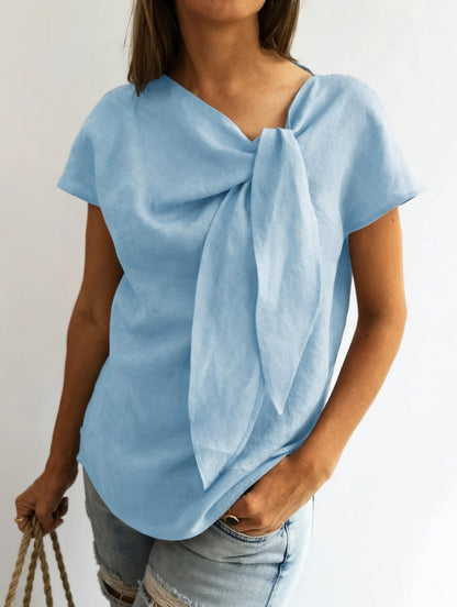 Elisa — Blusa elegante con nudo