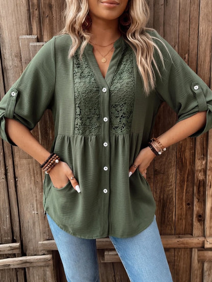 Lucienne — Blusa elegante de algodón