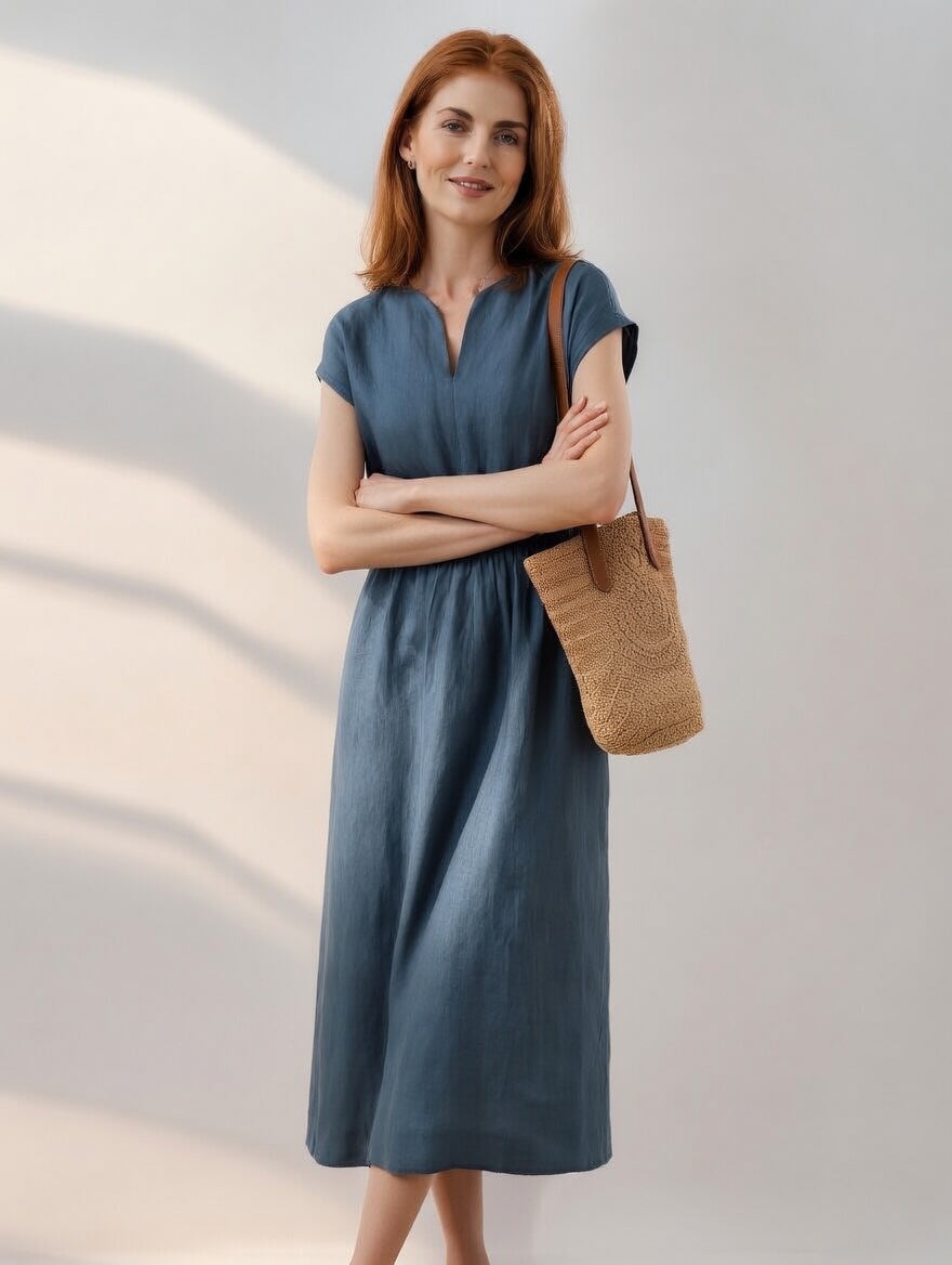Lina — Vestido de lino fluido y elegante