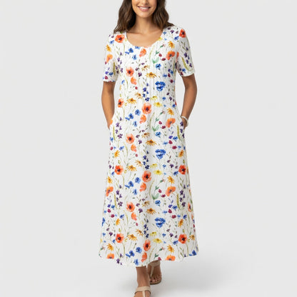 Doreen — Vestido midi elegante con volantes