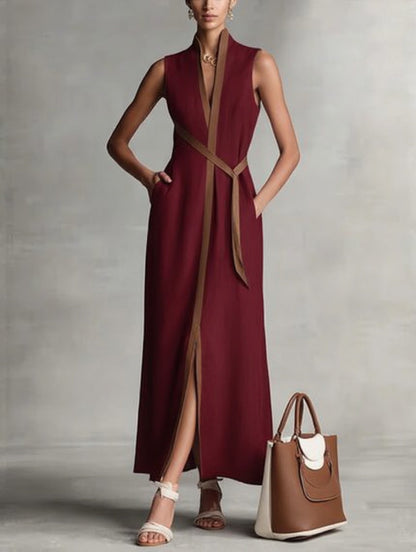 Éléonore — Vestido largo elegante con silueta estructurada