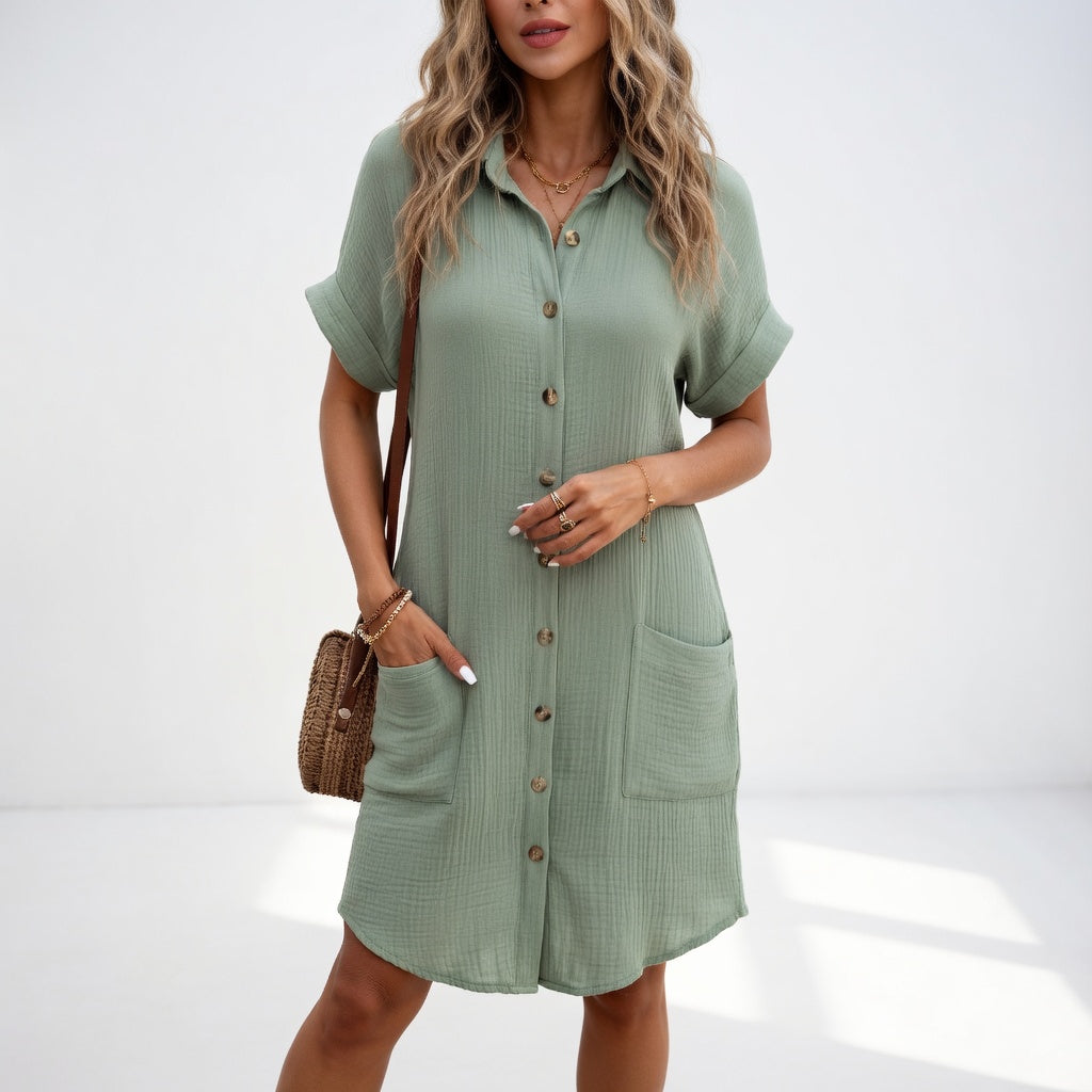 Béatrice — Vestido camisero elegante y versátil