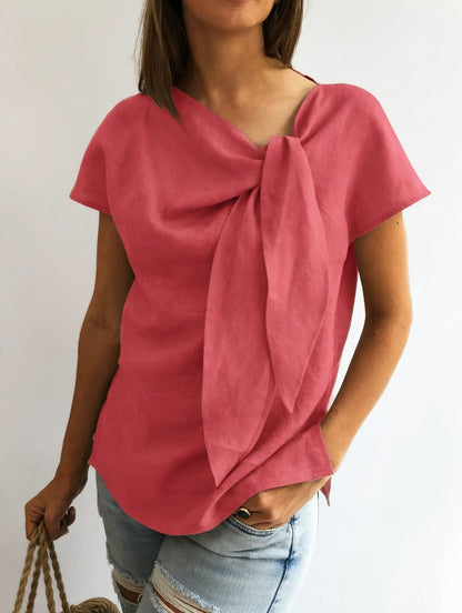 Elisa — Blusa elegante con nudo