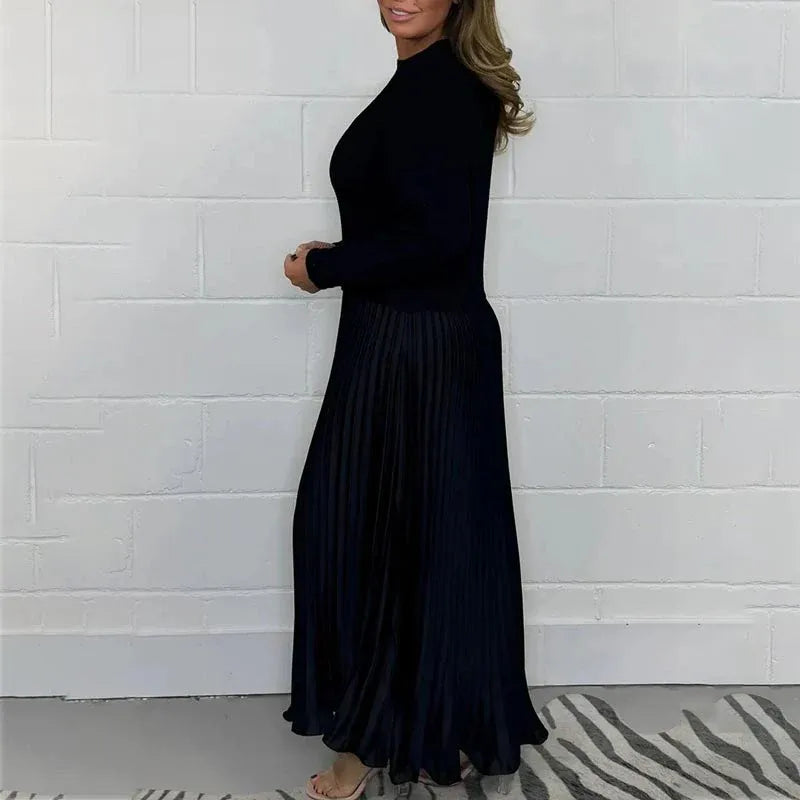 Claudine — Vestido de punto plisado elegante y cómodo