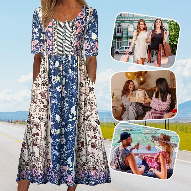 Julie — Vestido bohemio elegante y cómodo