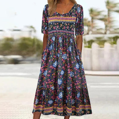 Julie — Vestido bohemio elegante y cómodo