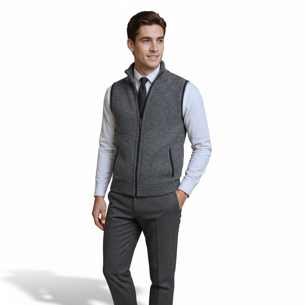 Harlain — Chaleco con cremallera elegante y cómodo