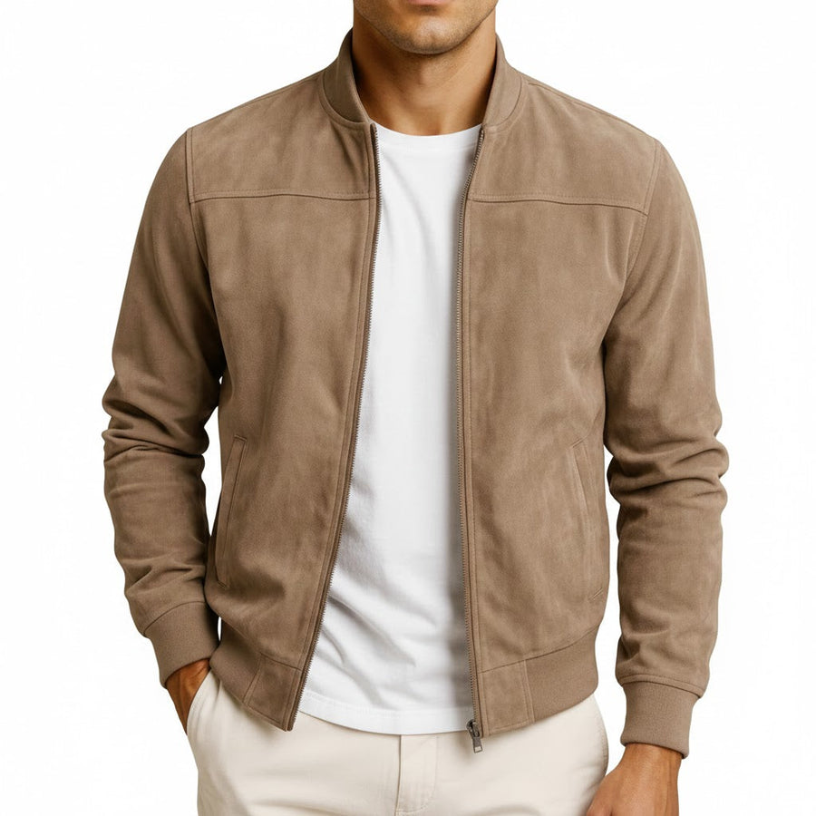 Marceaux — Chaqueta de ante auténtico para hombre